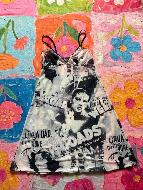 one 2 one Other - Graphic Black & White Photo-Print Slip Dress for Kids